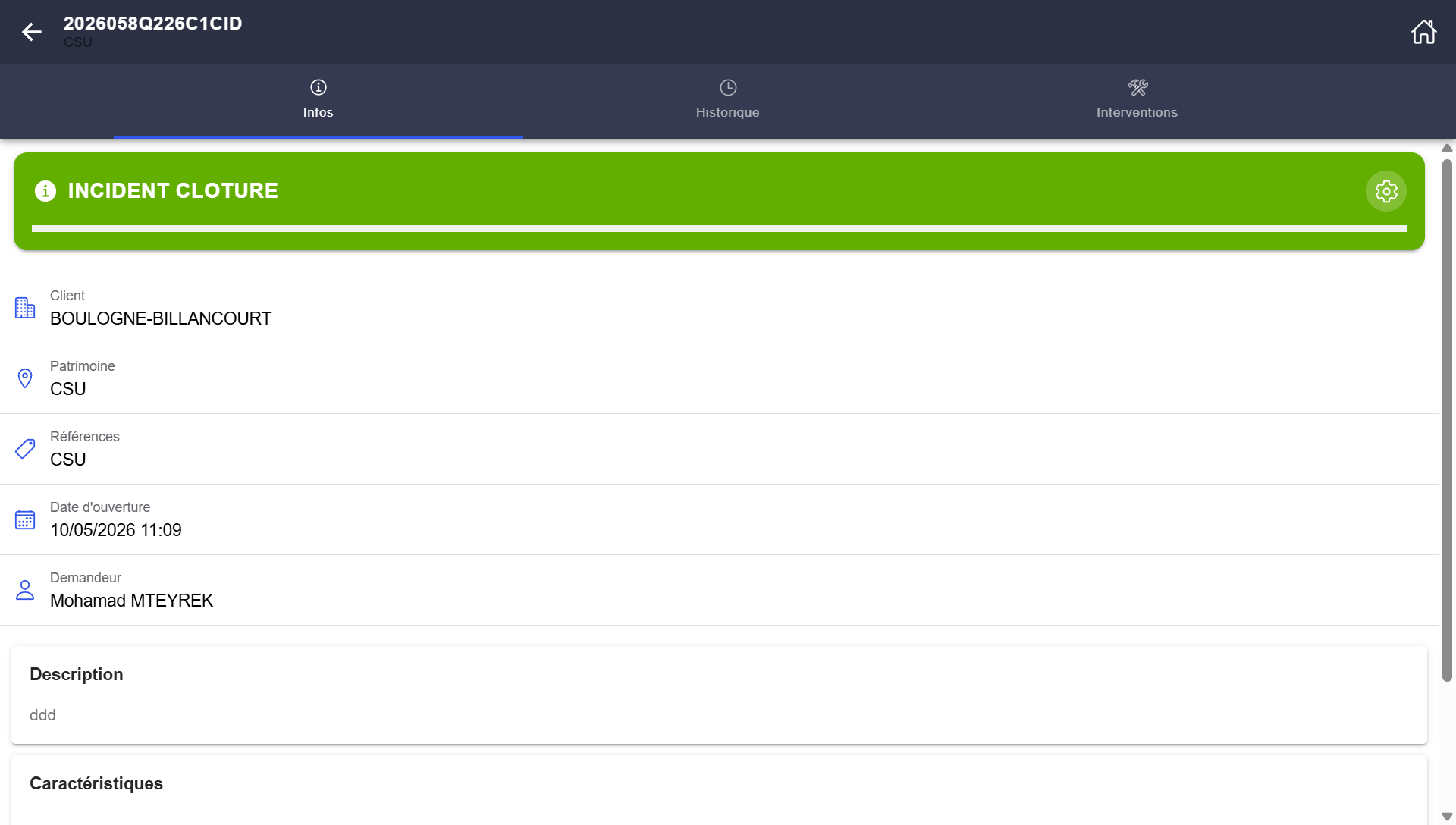Application mobile Vision GMAO
